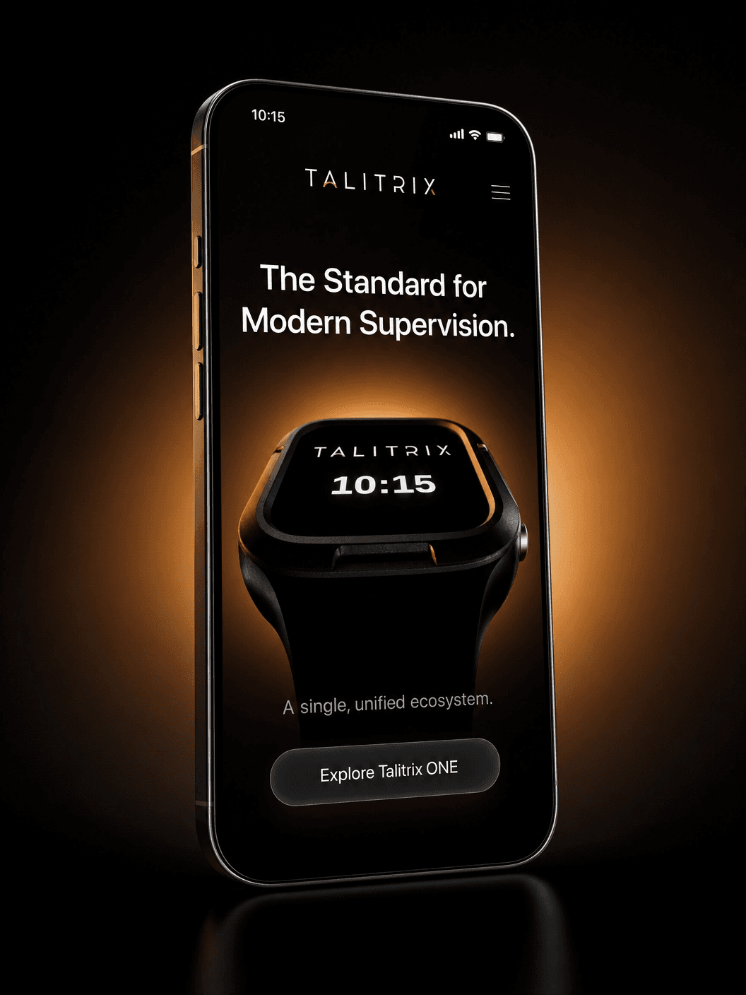 Talitrix marketing site hero on mobile